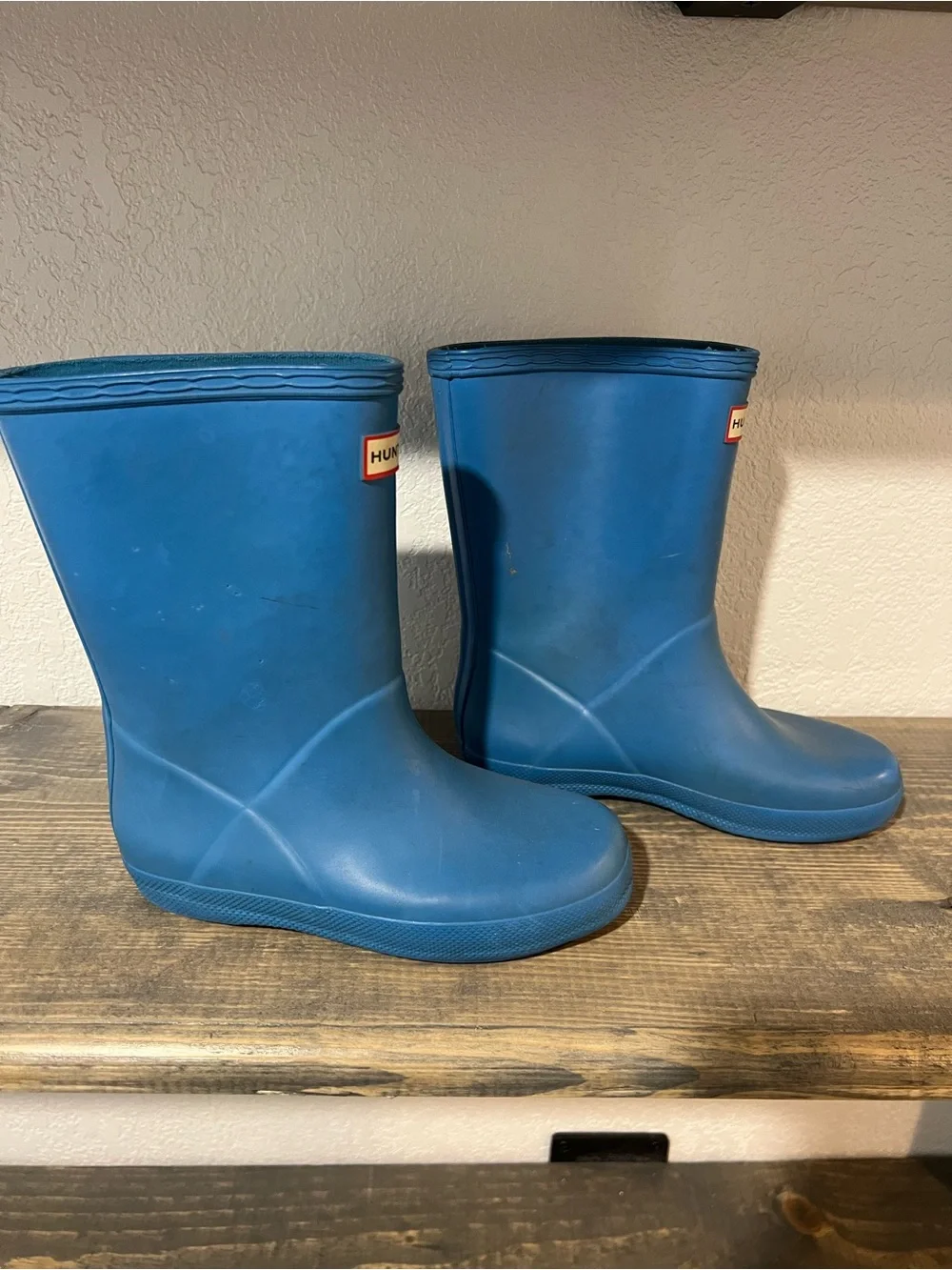 Hunter Kids Tall Blue Waterproof Rain Boots
